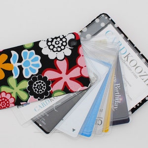 Tarjetero/estuche para tarjetas/cartera minimalista/tarjetero de tela con flores/Lacey de graydogg