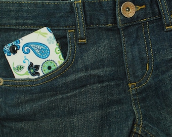 Minimalist Card Holder | Clear Sleeve Wallet, Pocket Size, Handmade Organization