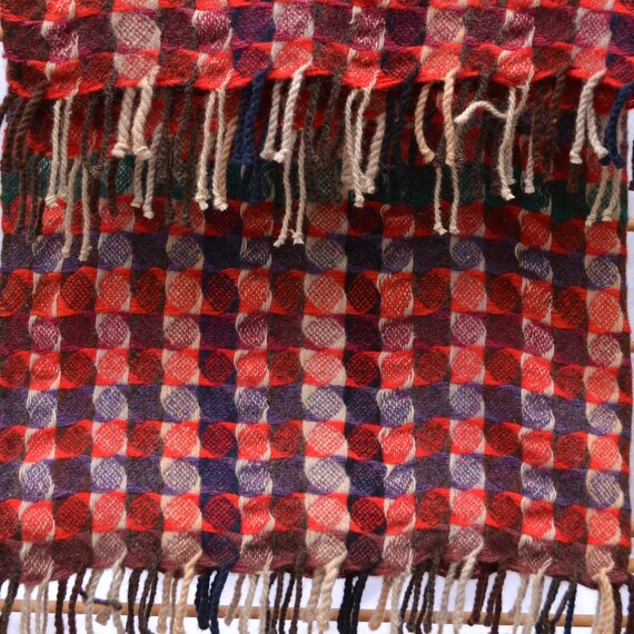 Items similar to Hand woven fringed wool throw blanket, cozy warm and