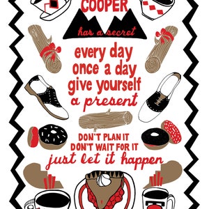 Agent Cooper Has A Secret - Twin Peaks Giclee Print  - 11" x 14"