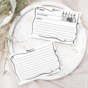 Scheda ricetta per addio al nubilato Riempi la cucina con decorazioni per addio al nubilato, modello di scheda ricetta per addio al nubilato illustrato e disegnato a mano