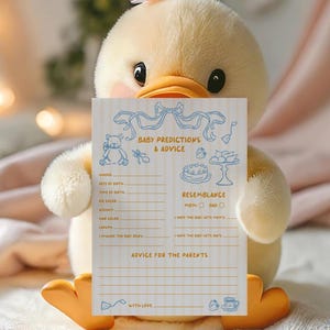 Carte de prédictions et de conseils modifiables pour bébé