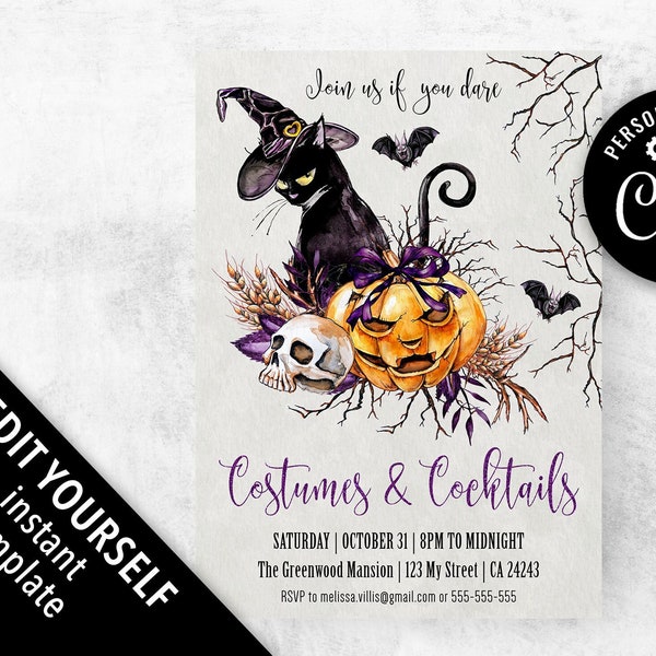 Scary Cat Template Etsy