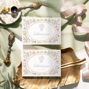 Bloemen bedankkaartje Baby in bloei babyshower bedankje, Liefde in bloei Bruidsfeestdecor, Pastelkleurige bloemen Verjaardag bedankje