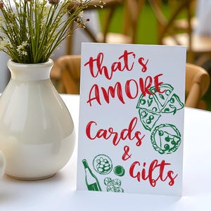 Das ist amore Party Tischschild, Karten und Geschenke Hochzeitspaar, Pizza Party Geburtstagsgeschenk, Partytischdeko, Partytischschild