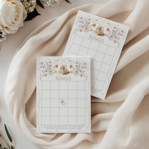 Nieuw hoofdstuk babybingospel Meisje babyshowerspelletjes bloemen Boek feestdecor, Wildflower Verhalenboek babyshowerspel