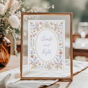 Enseigne pour cartes et cadeaux Enseigne florale pour baby shower Décoration de douche Baby in Bloom, enseigne pour table de douche nuptiale de printemps. Signalétique florale de mariage