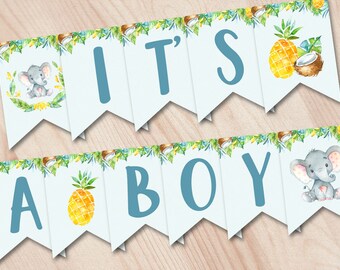 its a boy banner baby shower banner boy printable baby etsy it s a boy banner printable
