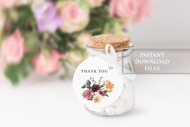 Baby shower favors sign Printable favors Sign pink burgundy yellow floral wedding Favors table sign download Bridal shower sign decor