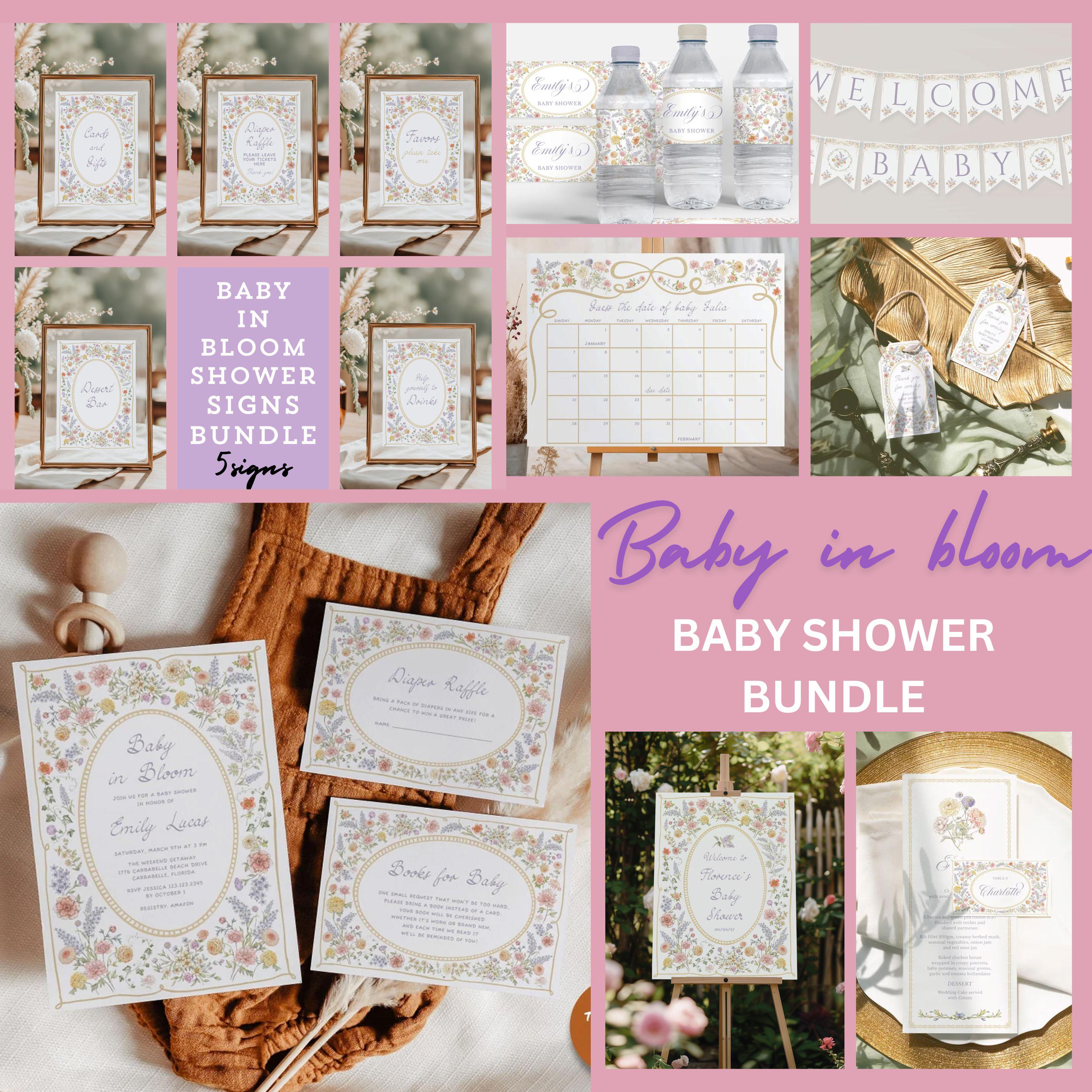 Baby In Bloom - Süße Blumen-Hintergrunddeko Für Babyparty (2,1x1,5 M, Rosa)