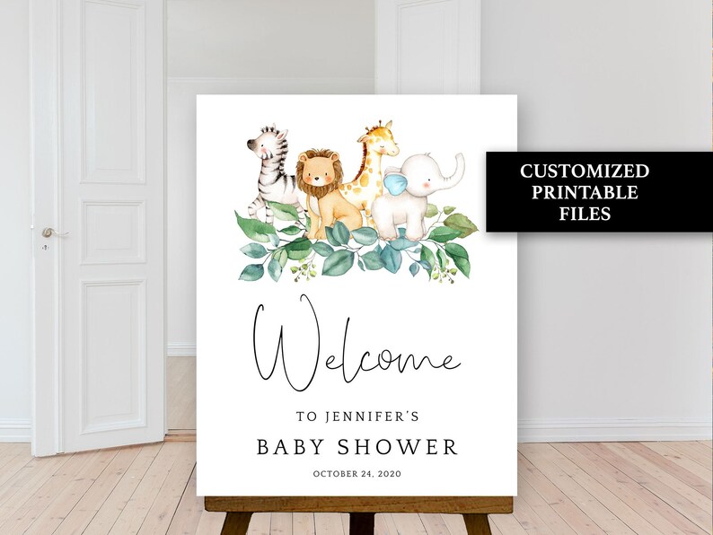 Jungle Baby Shower Invitation Boy Safari Baby Shower Evite Etsy