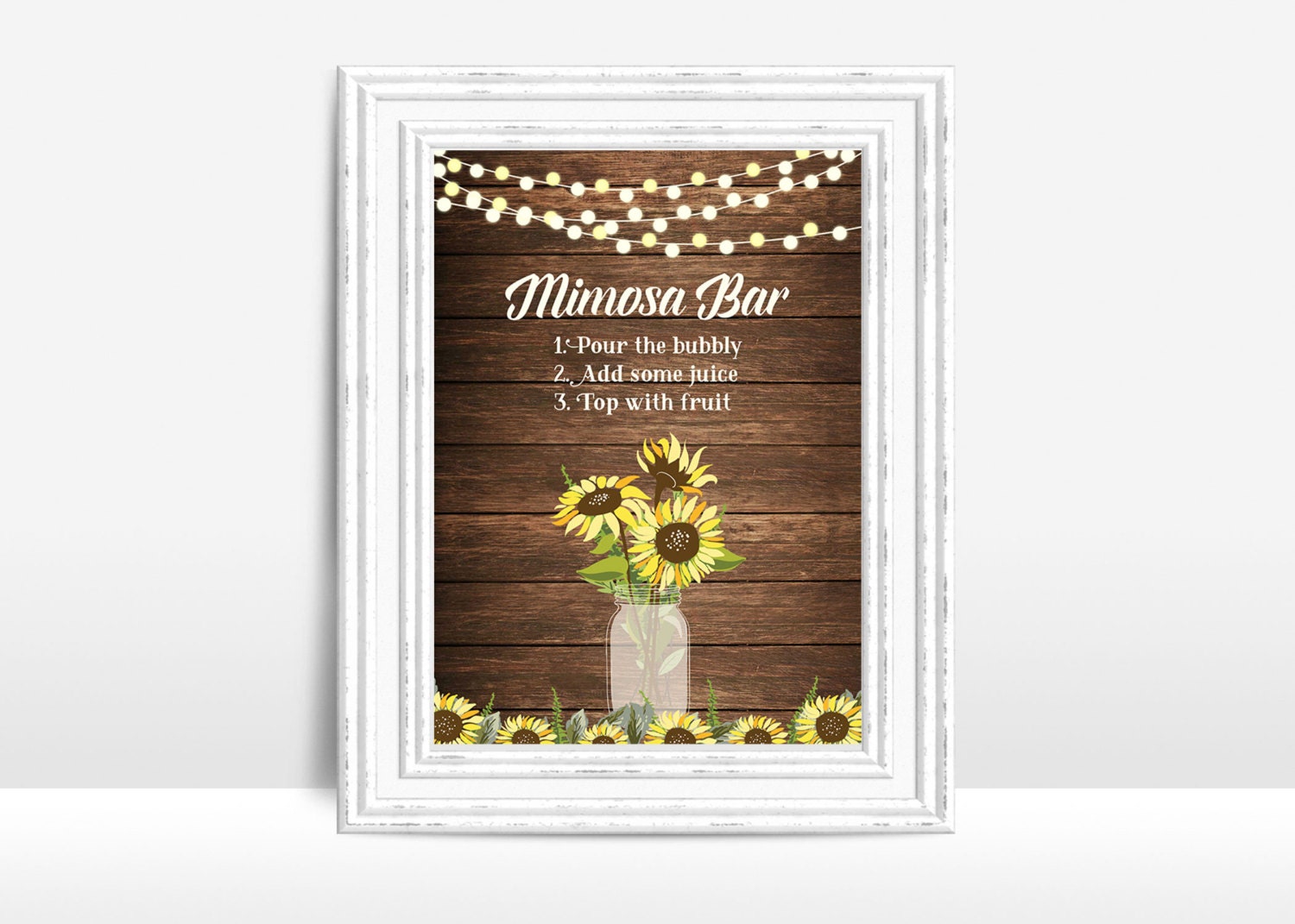 Mimosa Bar Sign (Sunflower) - Modern MOH