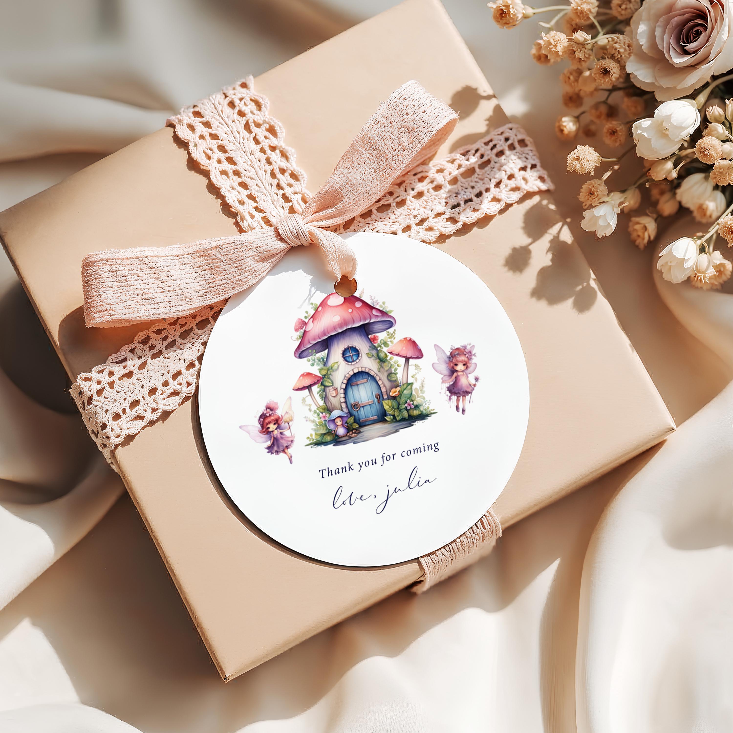Fairy thank you tags Baby Shower favor tags Fairy birthday party thank you Gift tags template, Girl baby shower decor