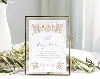 Floral Brautdusche Ring Jagd-Zeichen: Liebe in Bloom Spiel (Digitaler Download)