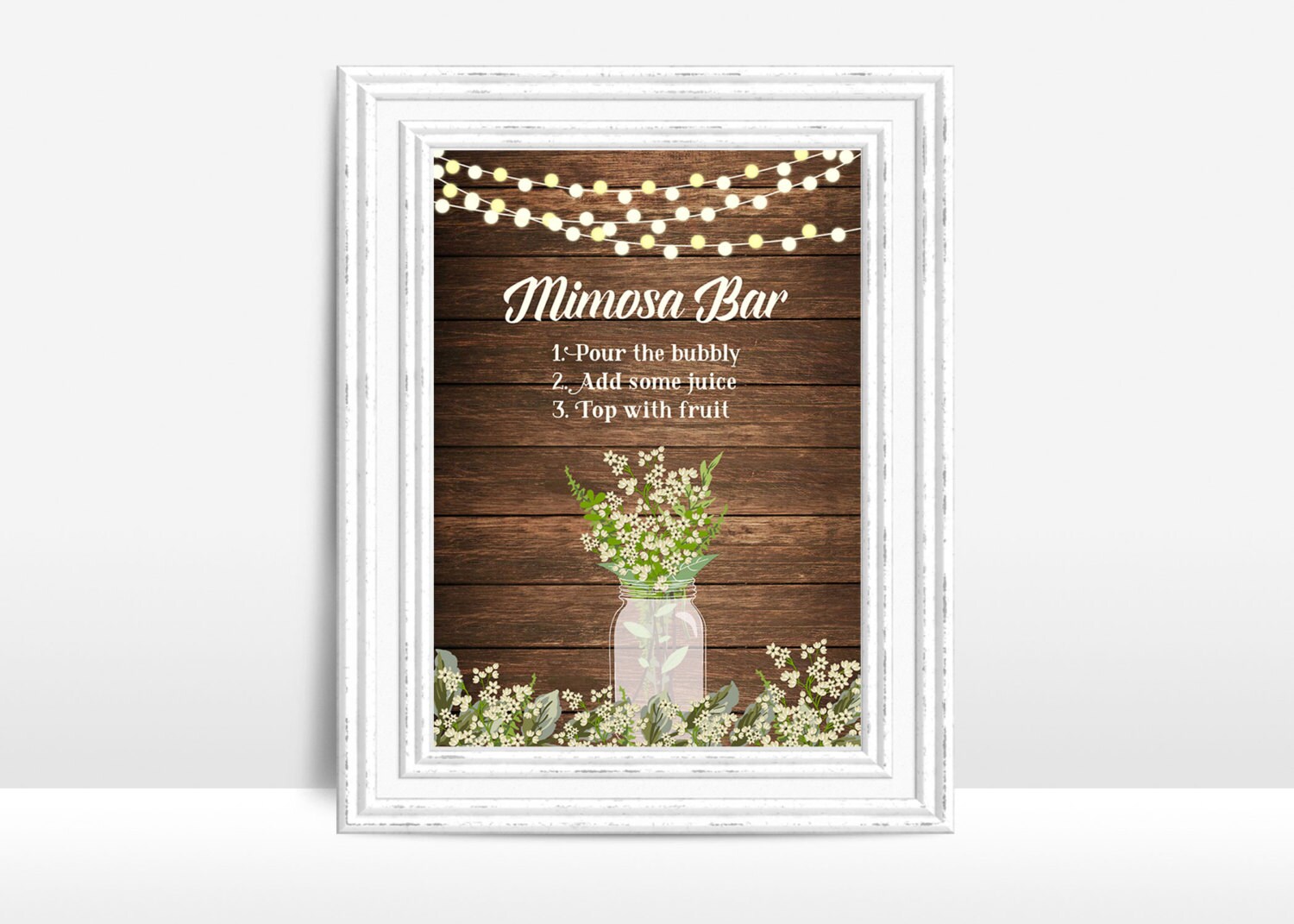 Bridal Shower Sign Cards and Gifts Table Sign Printable Customizable Decor Simple Black and White Sign Template 8x10in Wedding Sign