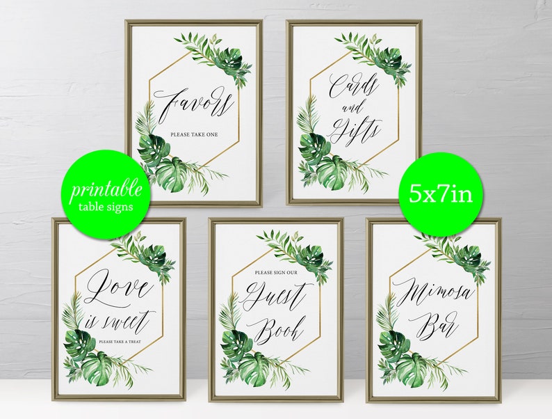 What did the groom say tropical bridal shower game Greenery bridal games palm leaf monstera bachelorette games printable image 4