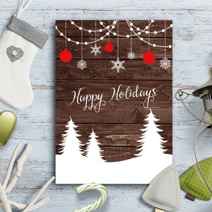 Christmas Cards Printable Holiday Card, Greeting Card, Digital File ...