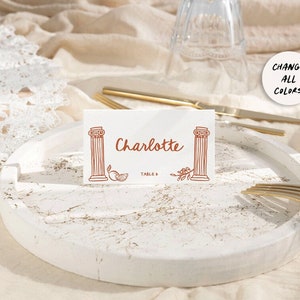 Italian Wedding Table Numbers, Mediterranean Theme Party Decor, Hand ...