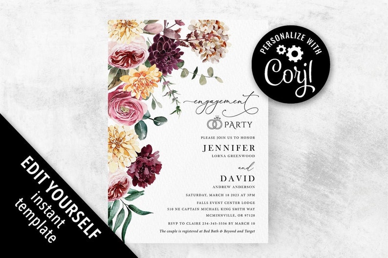 Baby shower favors sign Printable favors Sign pink burgundy yellow floral wedding Favors table sign download Bridal shower sign decor