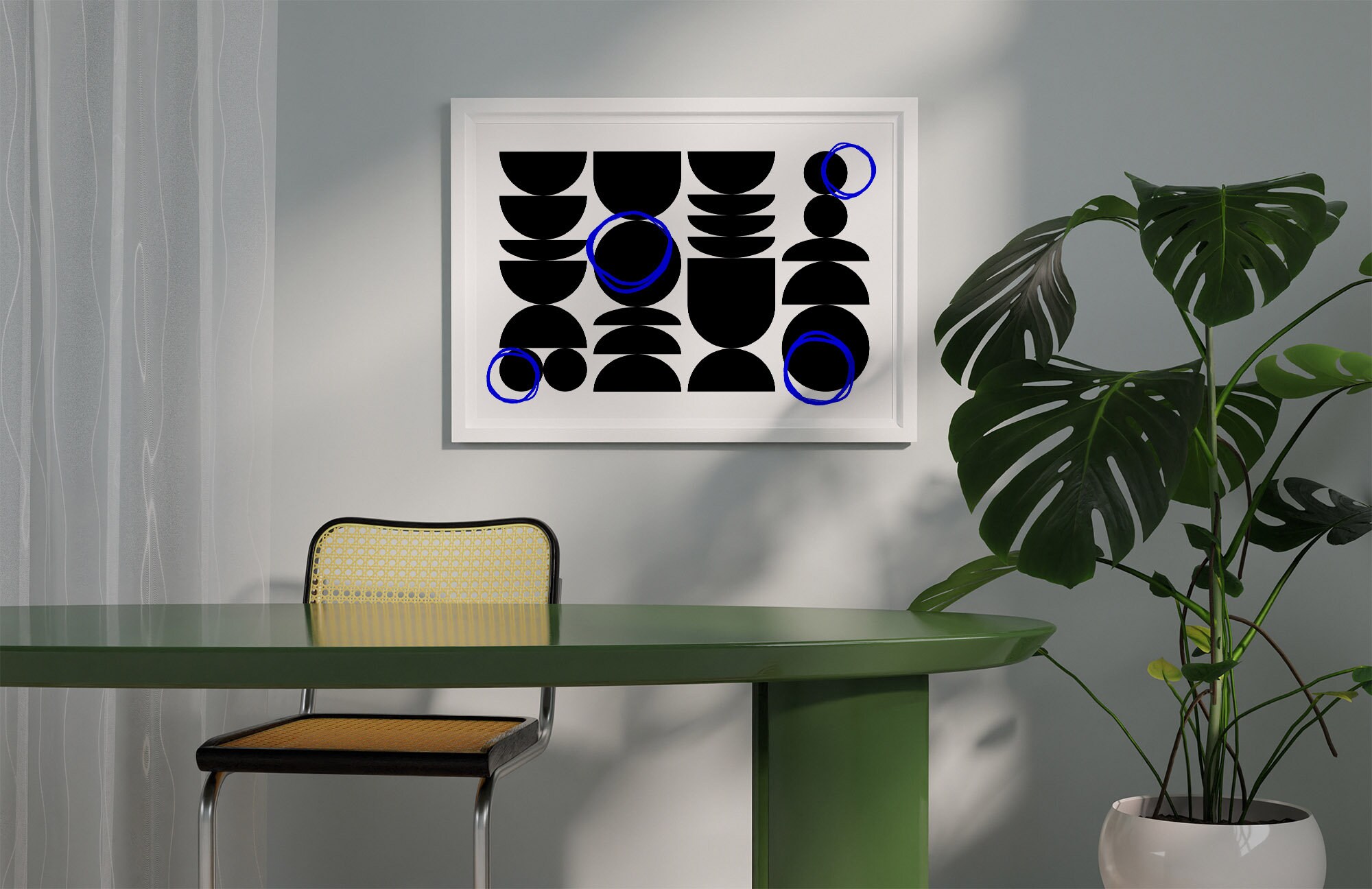 Black and White Art Geometric Poster Bold Art Geometric Shapes ...