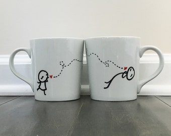Matching and Connecting Couple Mugs