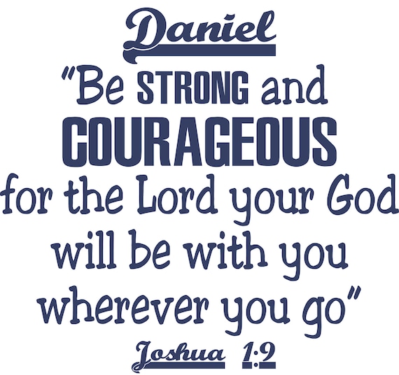 Bible verse Boy nursery Scripture vinyl wall decal Be Etsy