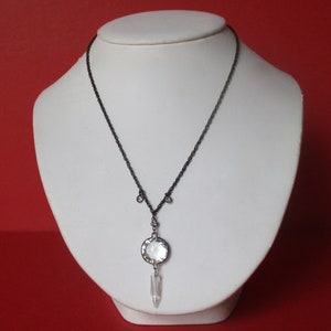 Vintage Crystal Pendant With Chain image 1