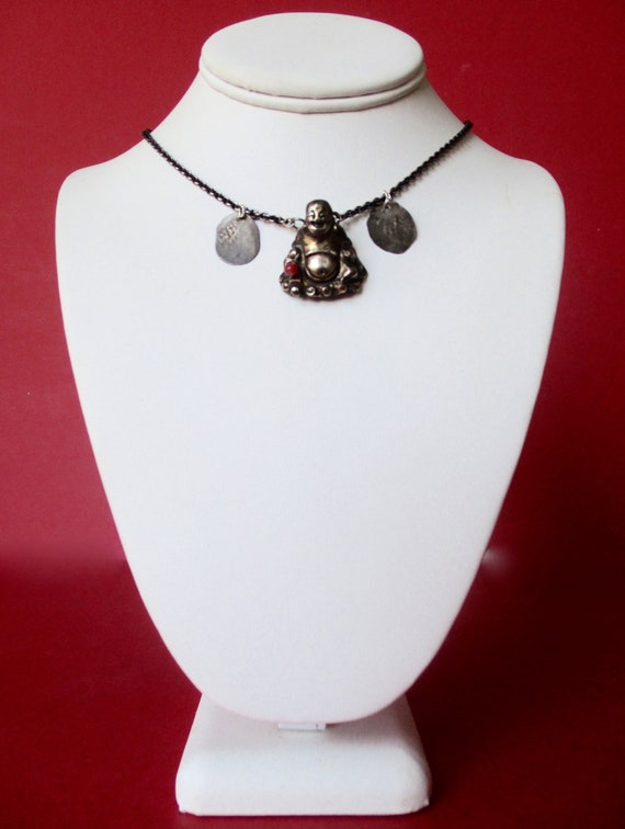 Antique Chinese Silver Necklace/Boho/Hippie - image 2