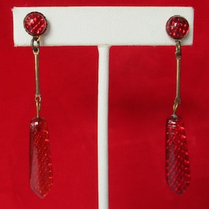 Pair of Art-Deco Vauxhall Glass Earrings image 1