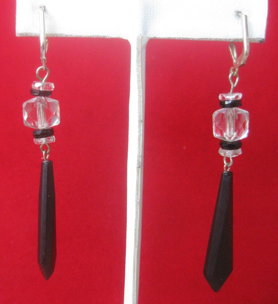 Pair of Antique Crystal Earrings