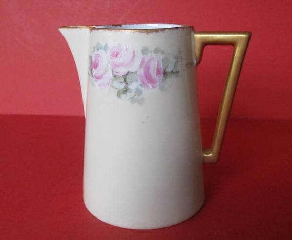 Antique Holwein Porcelain Hand-Painted  Pitcher