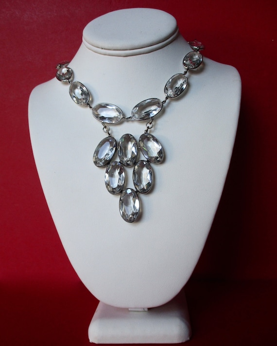 Vintage Rock Crystal Necklace/Boho/Shabby Chic