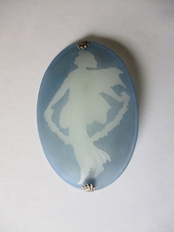 Antique French Glass 6-Inch High Wall Hanging