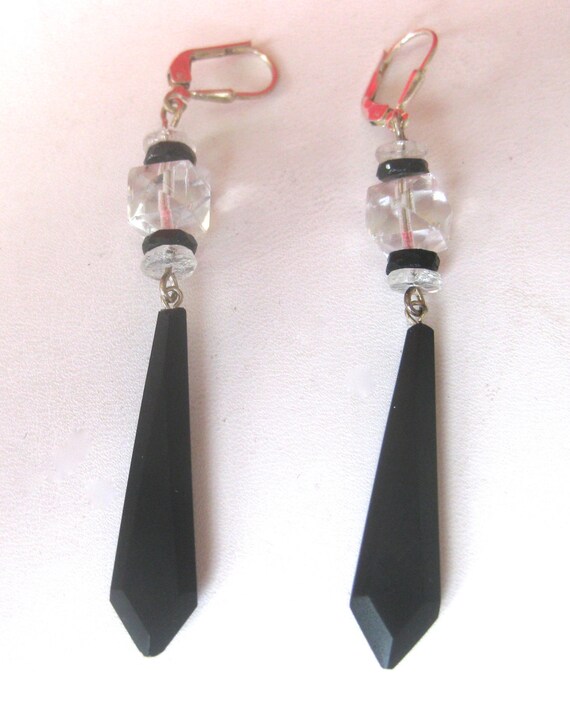 Pair of Antique Crystal Earrings - image 4