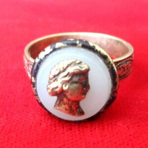 Antique Adjustable Button Ring image 5