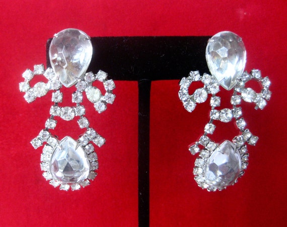 Pair of Kenneth Jay Lane Earrings/Kenneth Jay Lane/Vintage Earrings/Earrings/Crystal Earrings/Earrings/Kenneth J. Lane/Vintage Earrings