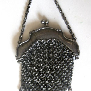 Antique Smaller Gunmetal Purse/Steampunk/Gothic image 3