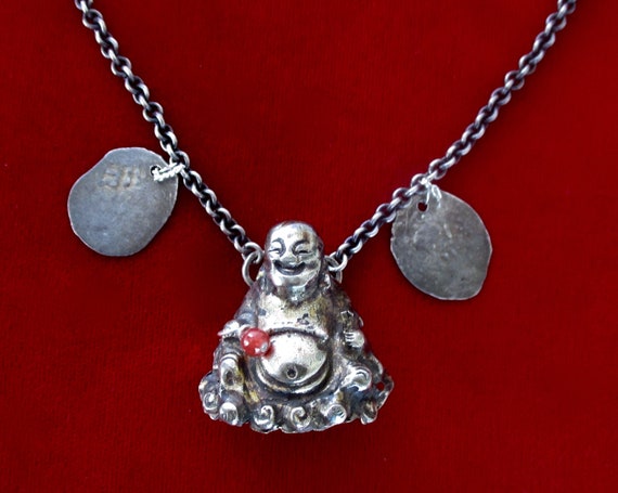Antique Chinese Silver Necklace/Boho/Hippie - image 5