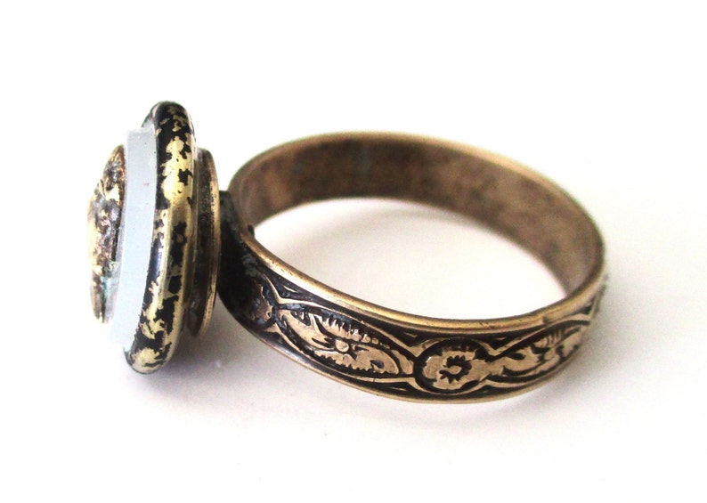 Antique Adjustable Button Ring image 4