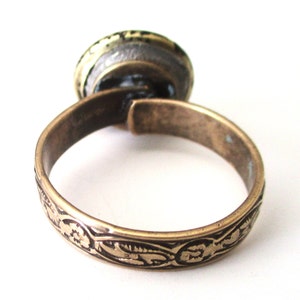 Antique Adjustable Button Ring image 3