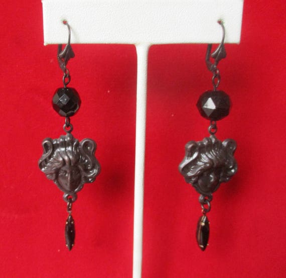 Pair of Vintage Steampunk Earrings in the Victoria