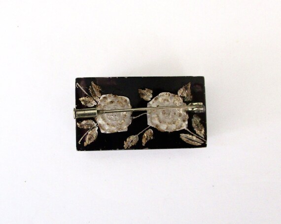 40s art deco lucite reverse carved cameo brooch main image 1
