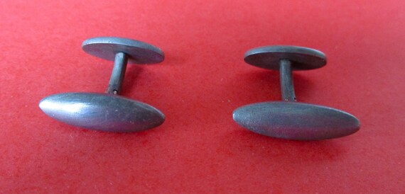 Pair of Antique Gunmetal Cufflinks/Gothic/Steampu… - image 9