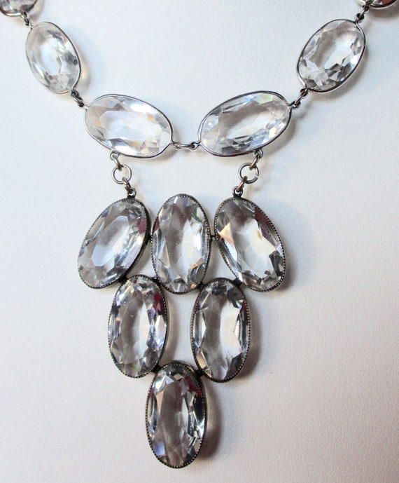 Vintage Rock Crystal Necklace/Boho/Shabby Chic - image 2