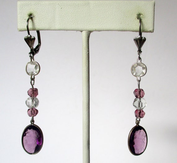 Pair of Victorian-Style Vintage Earrings from the 1970's