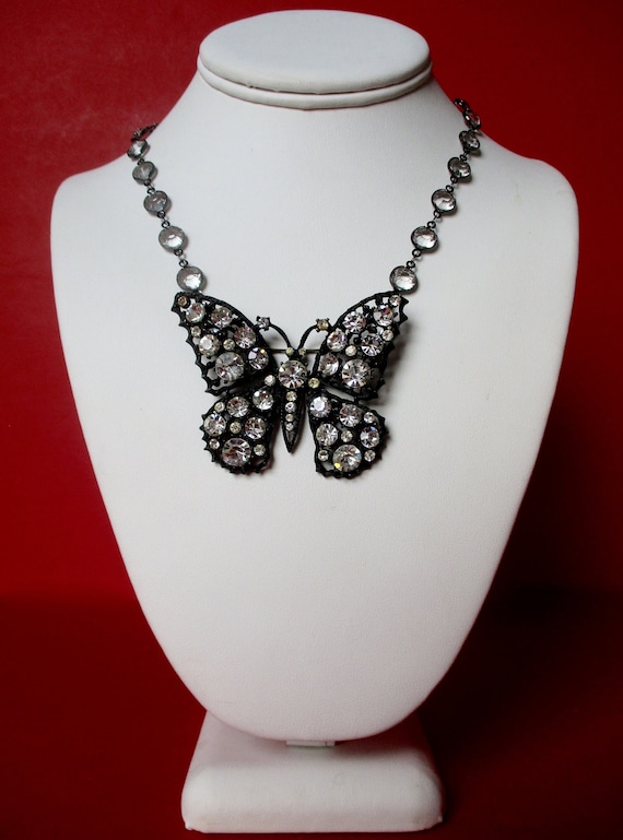 Vintage Swarovski Crystal Butterfly Brooch/Necklac