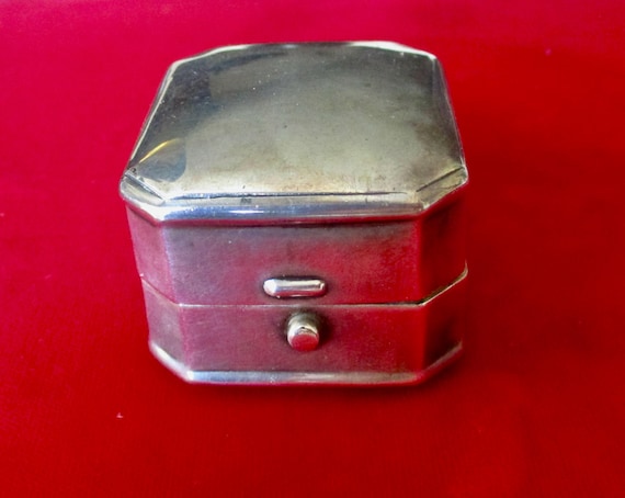 Antique Sterling Silver Hinged  Birk's Ring Box