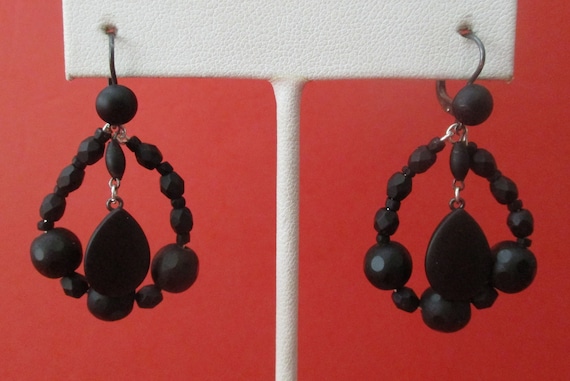 Pair of Antique  Victorian  Pate de Verre Earrings - image 1