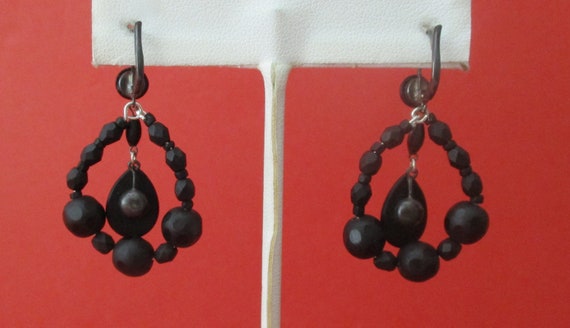 Pair of Antique  Victorian  Pate de Verre Earrings - image 3