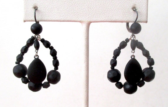 Pair of Antique  Victorian  Pate de Verre Earrings - image 2